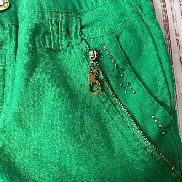 SJ Green Zipper Pants Sz 37 - Picture 6 of 9